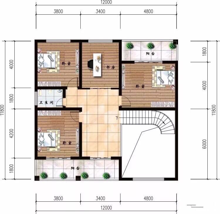 农村10x9m自建房最省钱的图纸(全网农村二层自建房图纸)