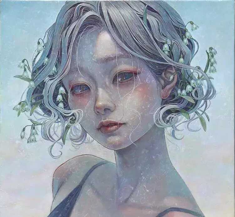 唯美的插画手绘花草树木(美丽好看的插画花草壁纸)