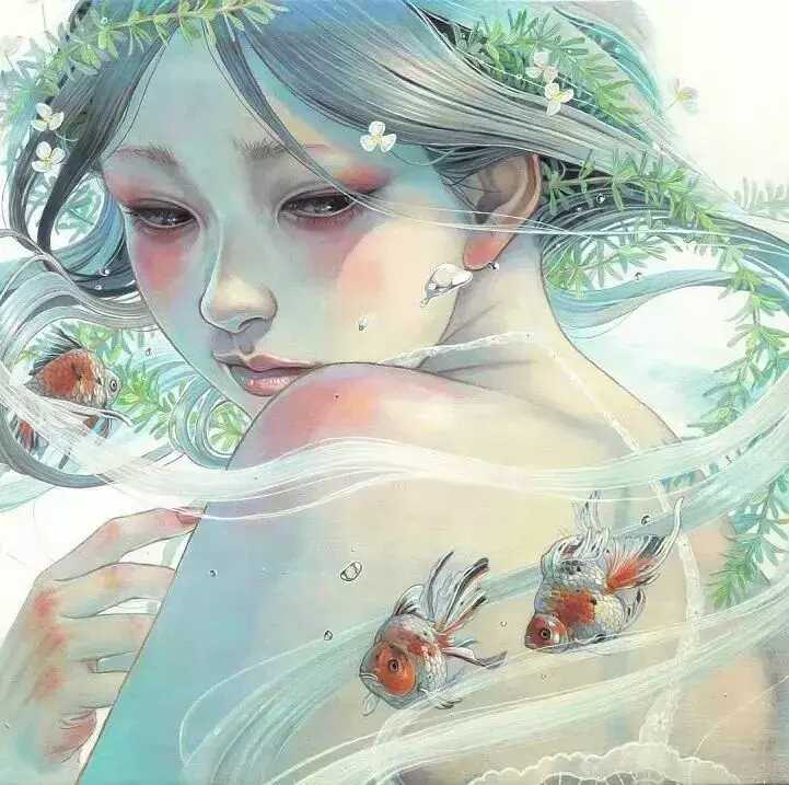 唯美的插画手绘花草树木(美丽好看的插画花草壁纸)