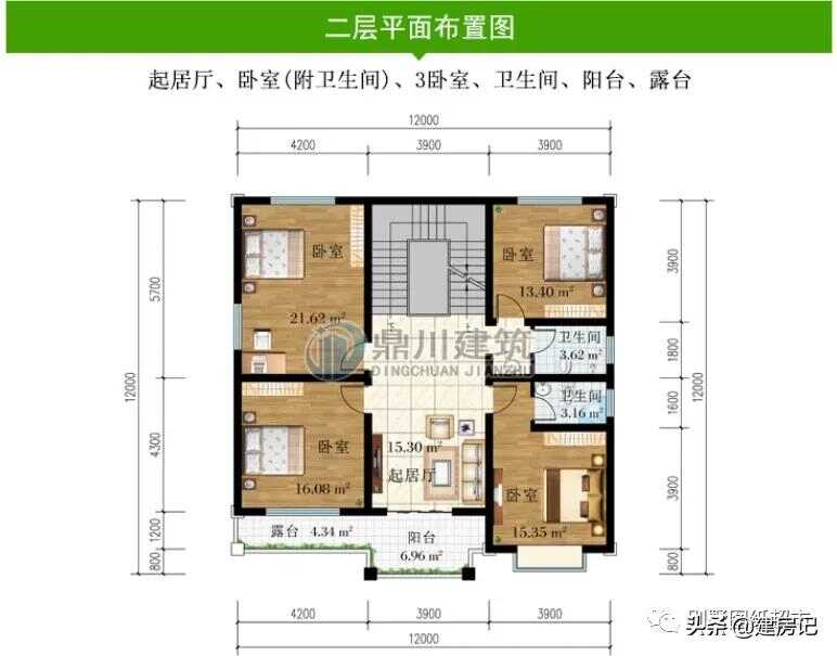 100款湖南农村二层两开间别墅(农村中式别墅二层户型图)