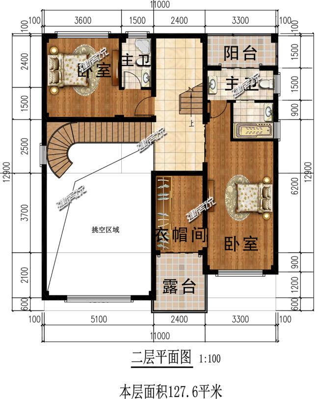 实用别墅外观效果图(小户型别墅平面布局)