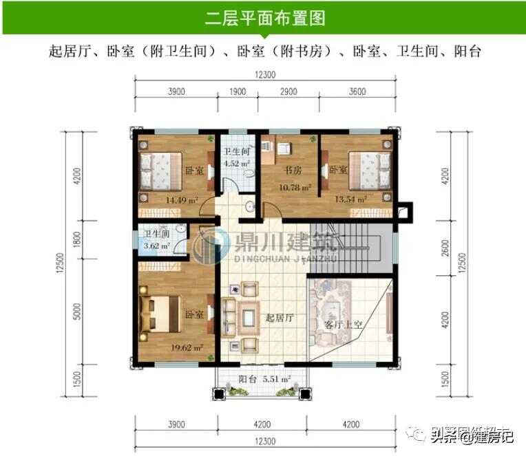 100款湖南农村二层两开间别墅(农村中式别墅二层户型图)