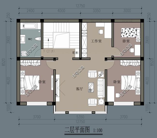 农村小宅基地130平方建房设计大全(长方形宅基地怎么设计)