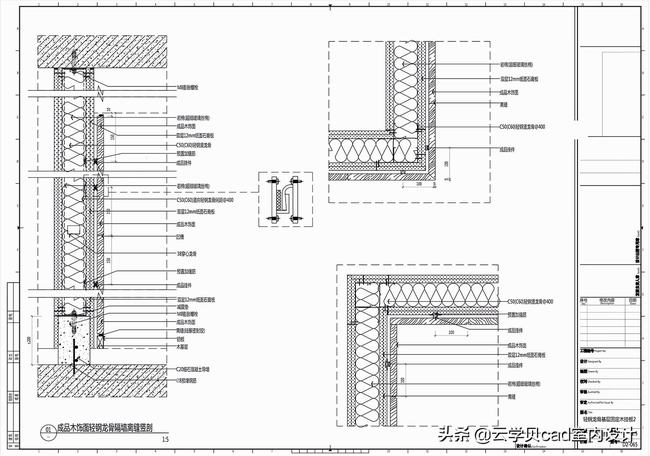 cad木饰面节点(cad木饰面剖面图)