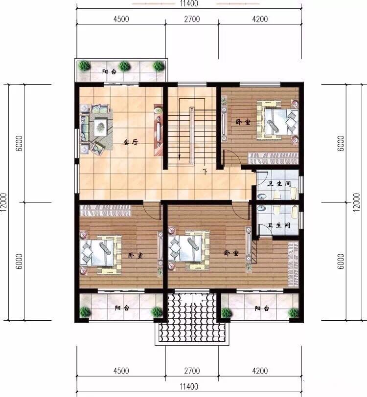 农村10x9m自建房最省钱的图纸(全网农村二层自建房图纸)