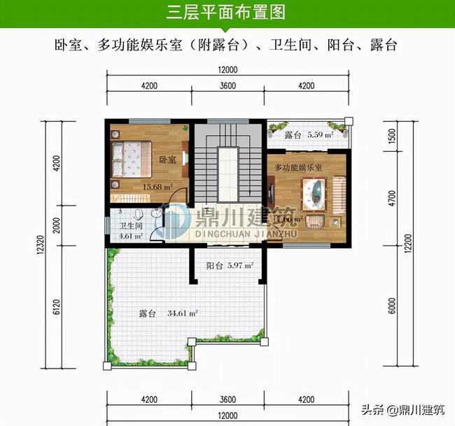 三层别墅室内的设计图(欧式三层平顶别墅效果图)