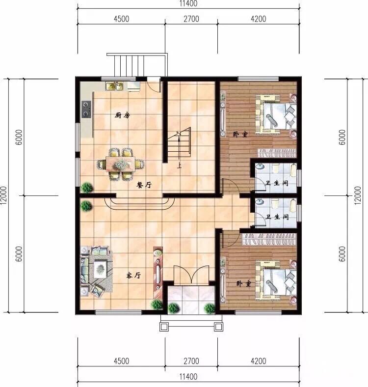 农村10x9m自建房最省钱的图纸(全网农村二层自建房图纸)