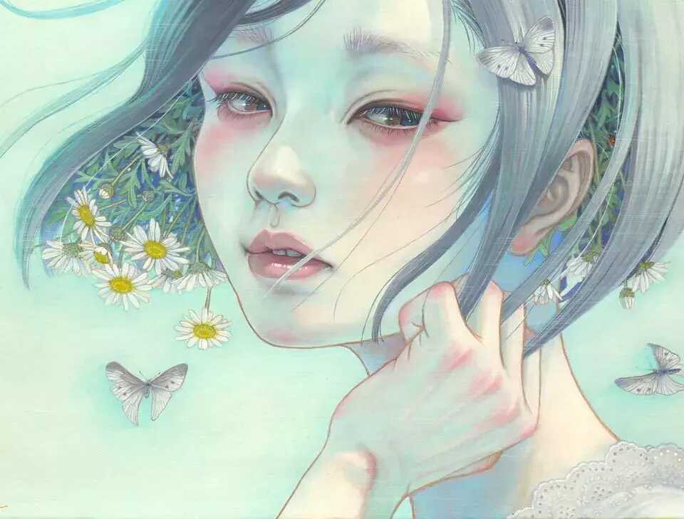 唯美的插画手绘花草树木(美丽好看的插画花草壁纸)