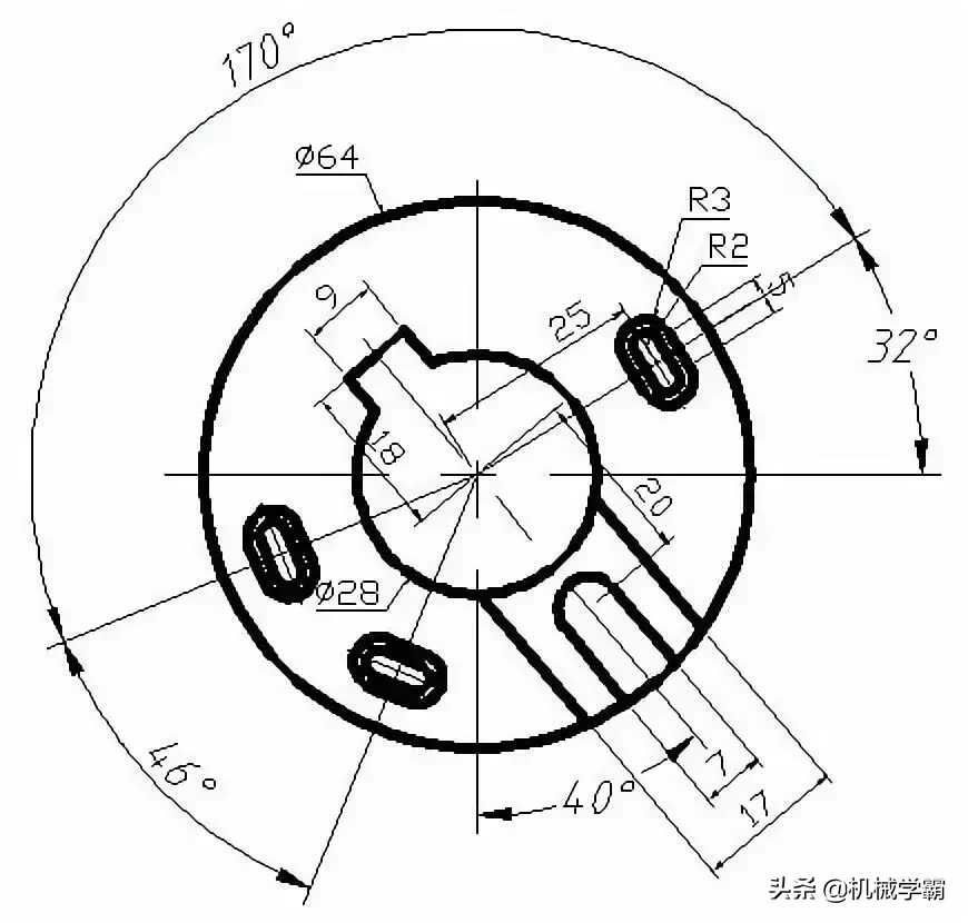 cad草图练习图(简单cad练习草图)