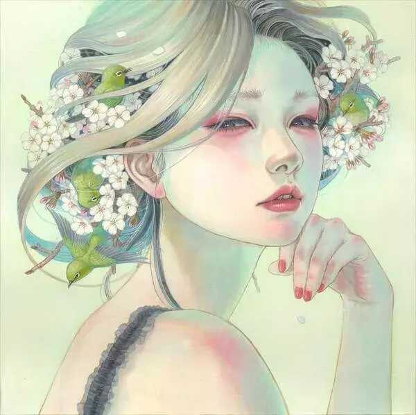 唯美的插画手绘花草树木(美丽好看的插画花草壁纸)