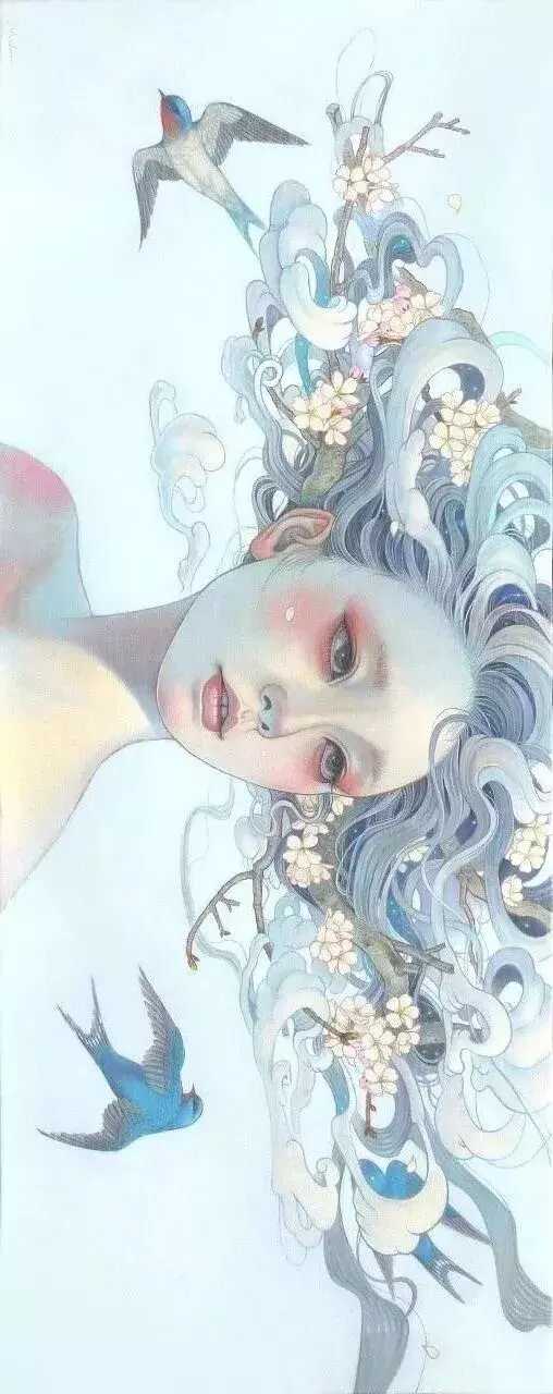 唯美的插画手绘花草树木(美丽好看的插画花草壁纸)