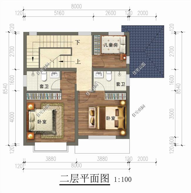 农村别墅二层带露台实景(适合农村居住的小别墅)