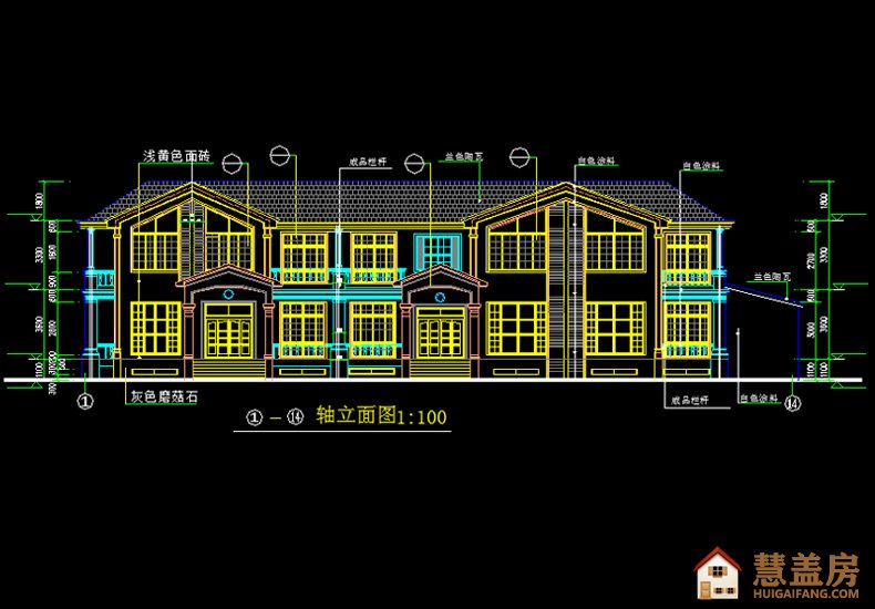 人气颇高实用型二层框架结构带两个健身房农村盖房子图纸