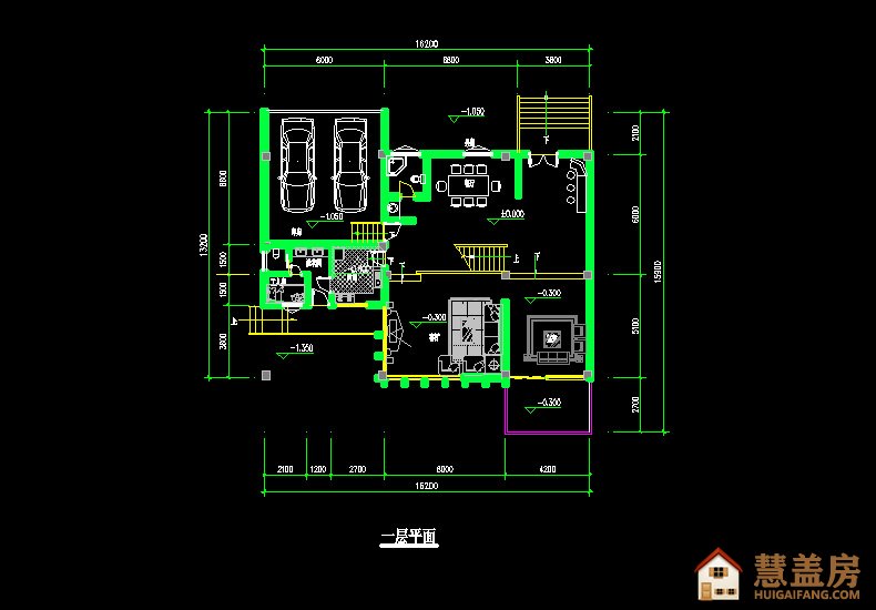 16x13米带健身房新农村三层别墅设计图及临湖效果图，外观经典耐看