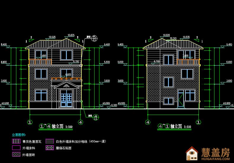 外观很实用型，山间独栋三层小平米带阳台农村别墅图纸附带效果图