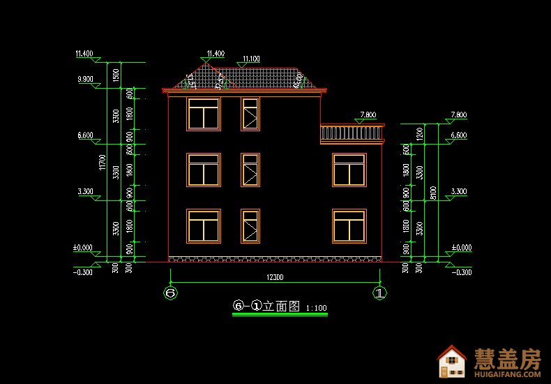 造价25万左右三层多卧室自建房图纸，带娱乐室及效果图