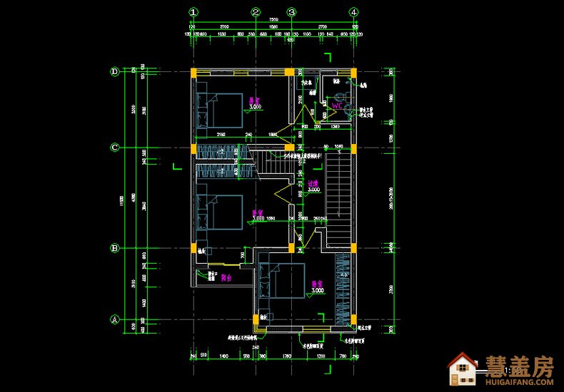 经典砖混结构三层带屋顶花园农村自建房设计图，本套图纸非常的实用