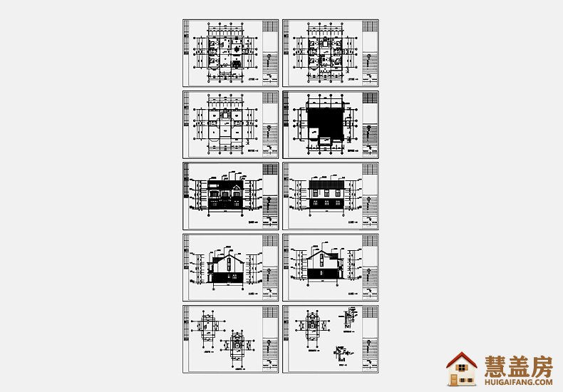 12x11简欧风格多卧室带露台农村三层自建房图纸