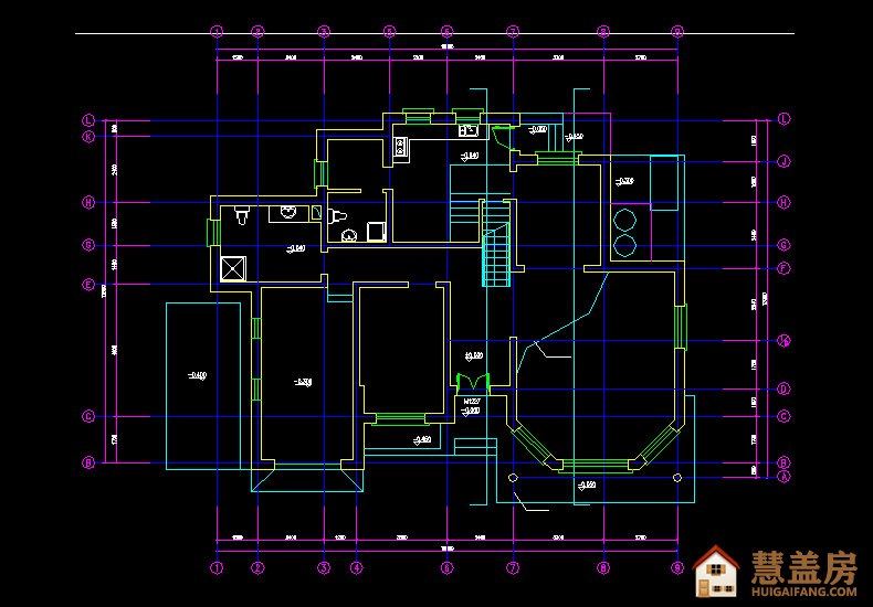 16x13实用型二层独栋住宅设计图纸，带花池欧式风格别墅