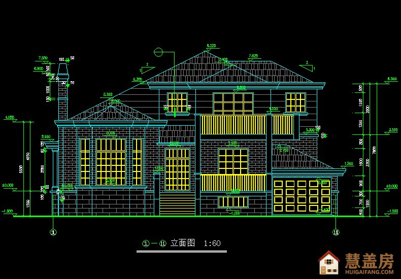 16x13带地下室经典实用二层别墅设计图及效果图