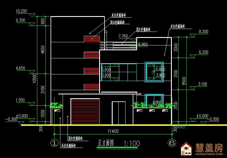 新农村二层优雅大方平屋顶，空间利用率高房屋户型图