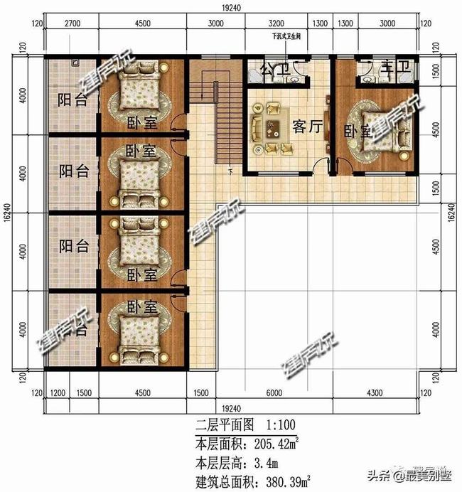 现代二层小型别墅最佳户型效果图(l型户型设计小别墅)