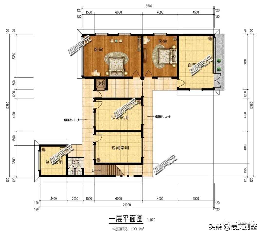 现代二层小型别墅最佳户型效果图(l型户型设计小别墅)