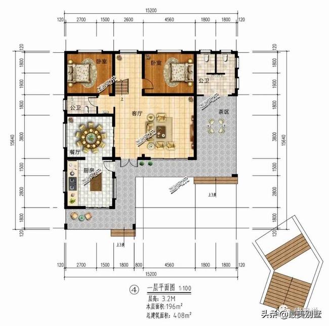 现代二层小型别墅最佳户型效果图(l型户型设计小别墅)