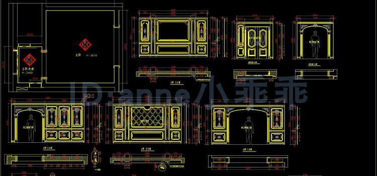 欧式护墙板造型cad图纸(护墙板cad大样图图片)