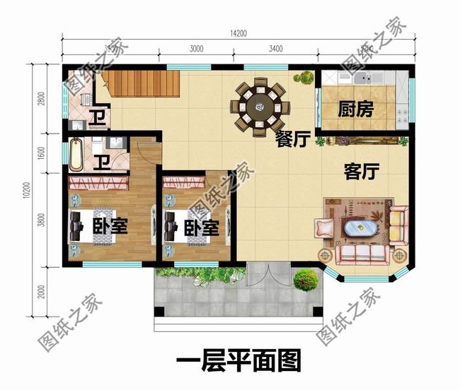 开间10.2米二层农村自建房(十米开间农村二层自建房)