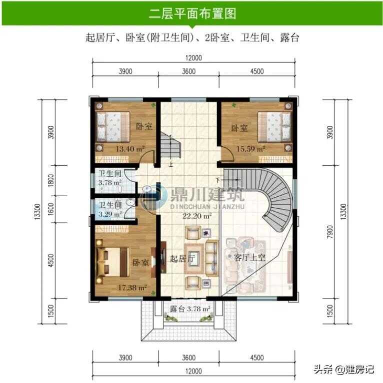 广东农村建房别墅图纸(新型农村别墅房子构图)