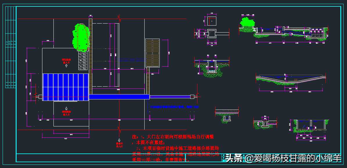 工地全套临时设施cad施工图(工地全套临时设施cad)