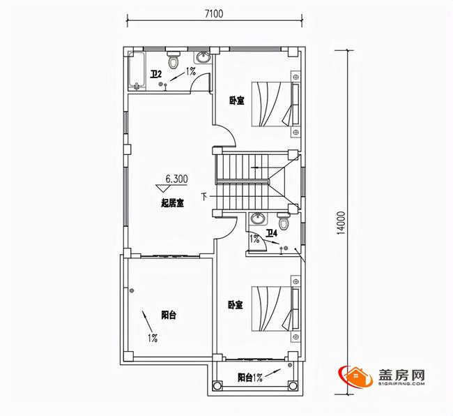 小面宽三层别墅设计(小面积三层别墅设计效果)