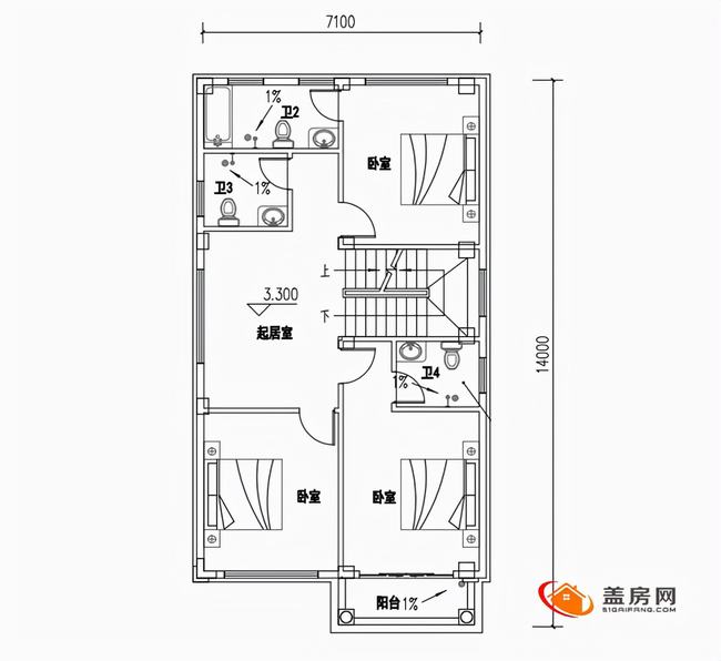 小面宽三层别墅设计(小面积三层别墅设计效果)