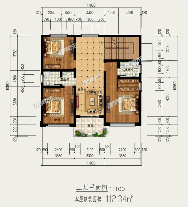 实用别墅外观效果图(小户型别墅平面布局)