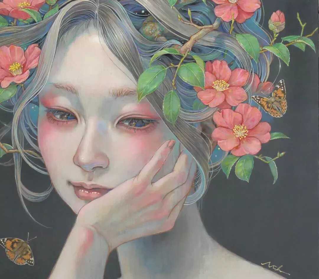 唯美的插画手绘花草树木(美丽好看的插画花草壁纸)