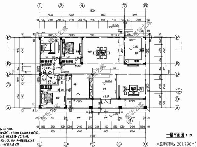 四开间一层自建房户型图(简简单单一层四开间)