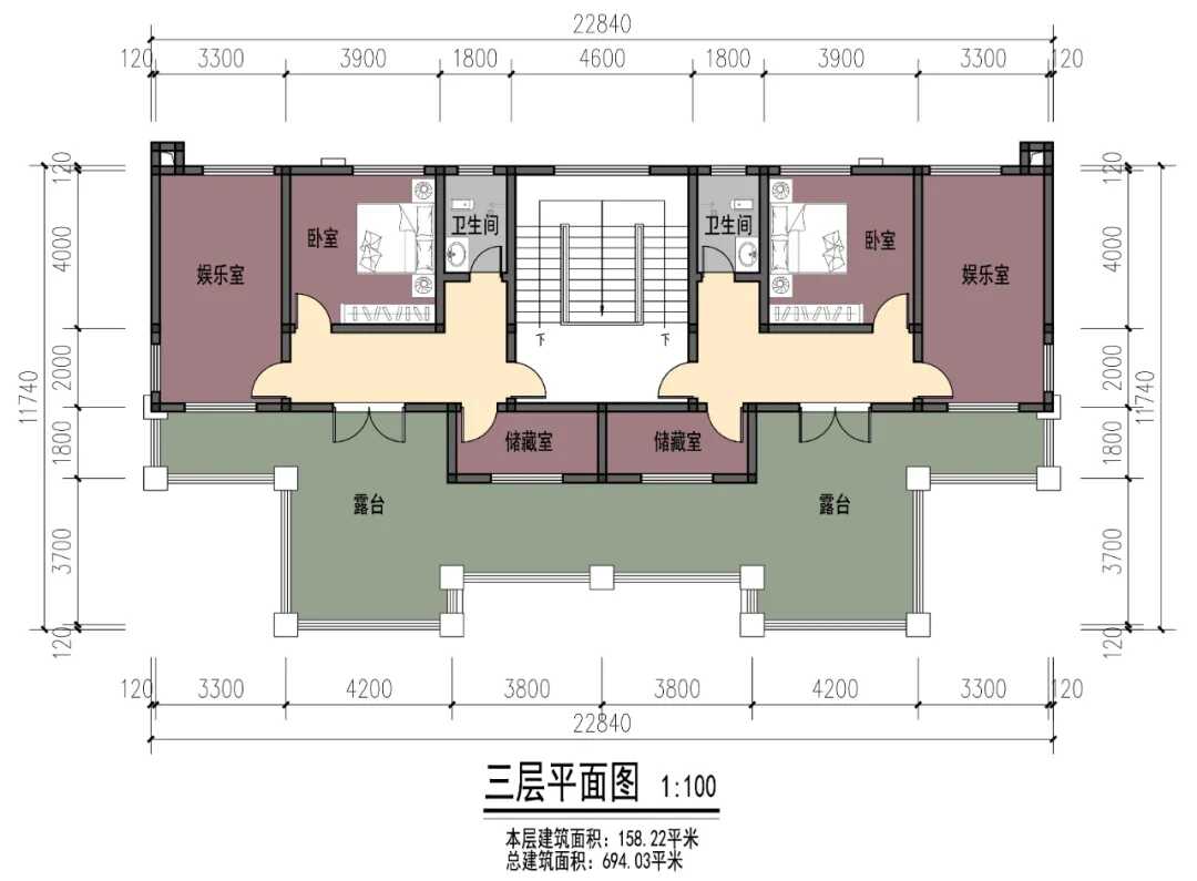 双拼别墅楼梯间设计图(兄弟双拼别墅尖顶设计)