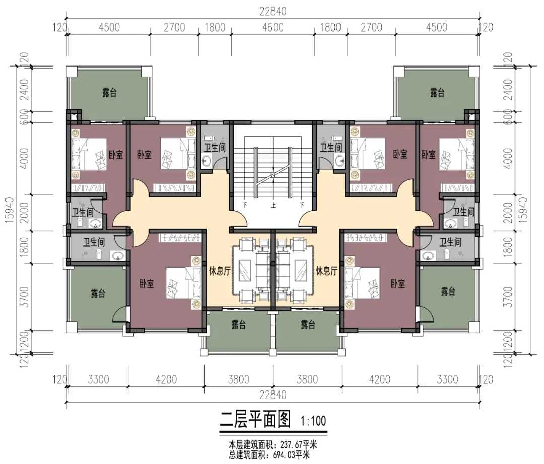 双拼别墅楼梯间设计图(兄弟双拼别墅尖顶设计)