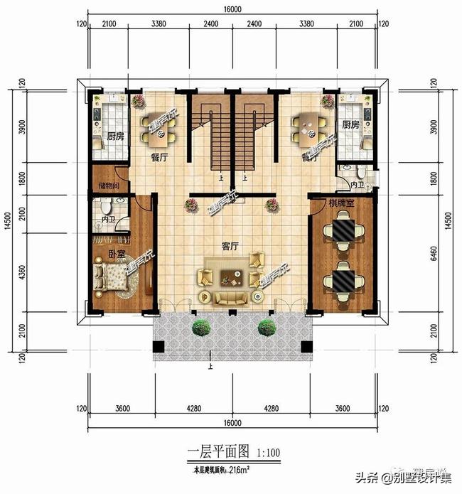 双拼别墅门头外观(双拼房外观简单造型)