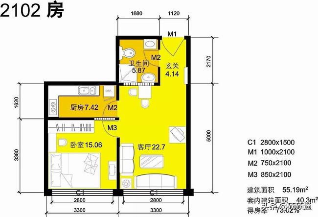 分享18个经典户型平面图(最完美的户型平面图)