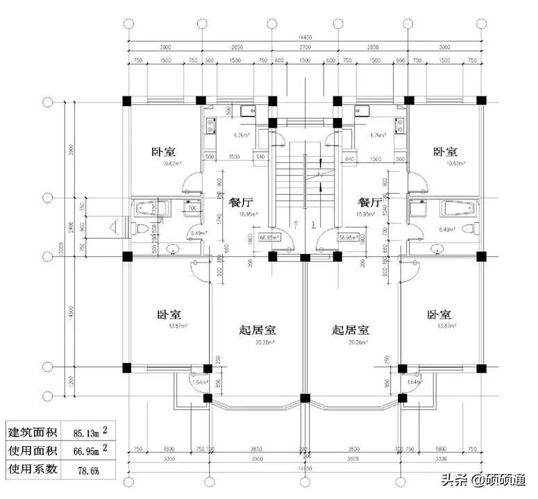 分享18个经典户型平面图(最完美的户型平面图)