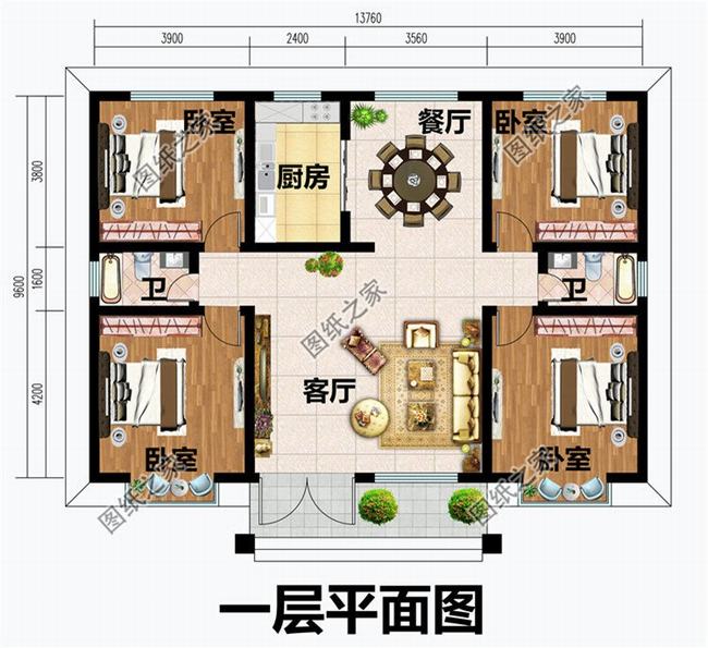 农村自建房一层真实图90平米(一层平地农村自建房图片)