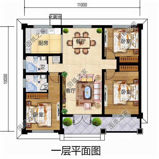 农村自建房一层带柴火房4开间(农村自建房老式三间一层)