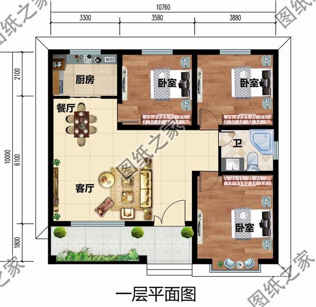 农村自建房一层带柴火房4开间(农村自建房老式三间一层)