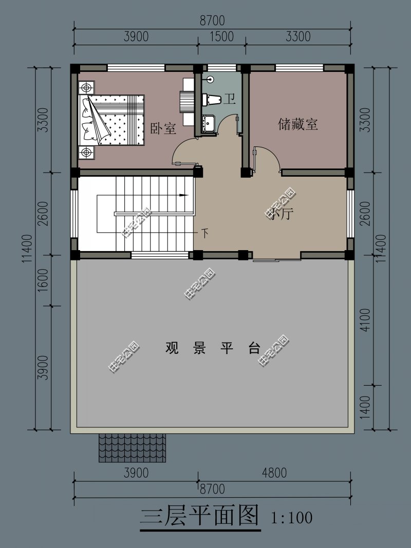 农村小宅基地130平方建房设计大全(长方形宅基地怎么设计)