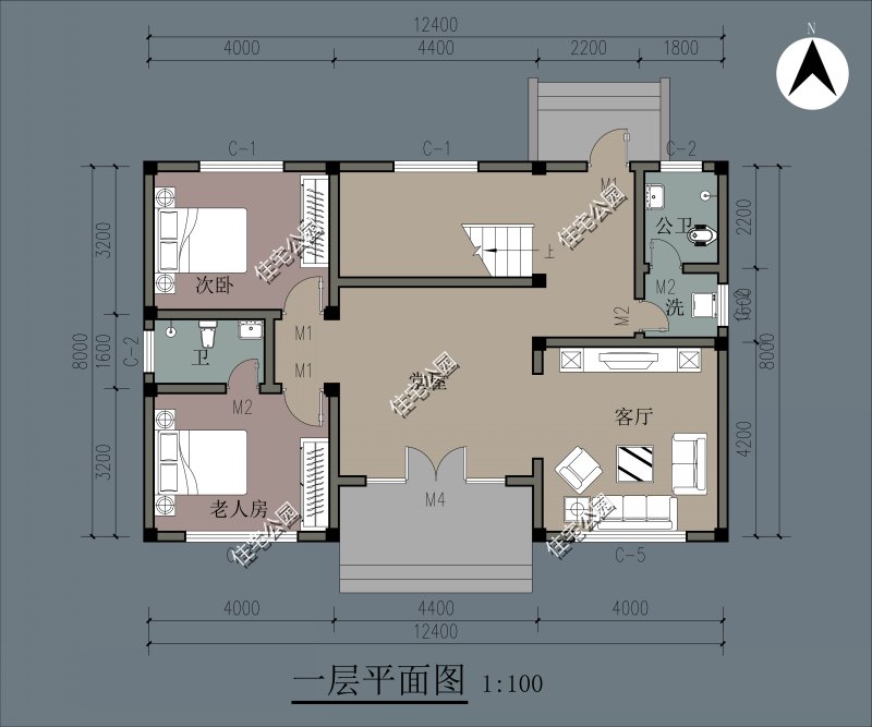 农村小宅基地130平方建房设计大全(长方形宅基地怎么设计)