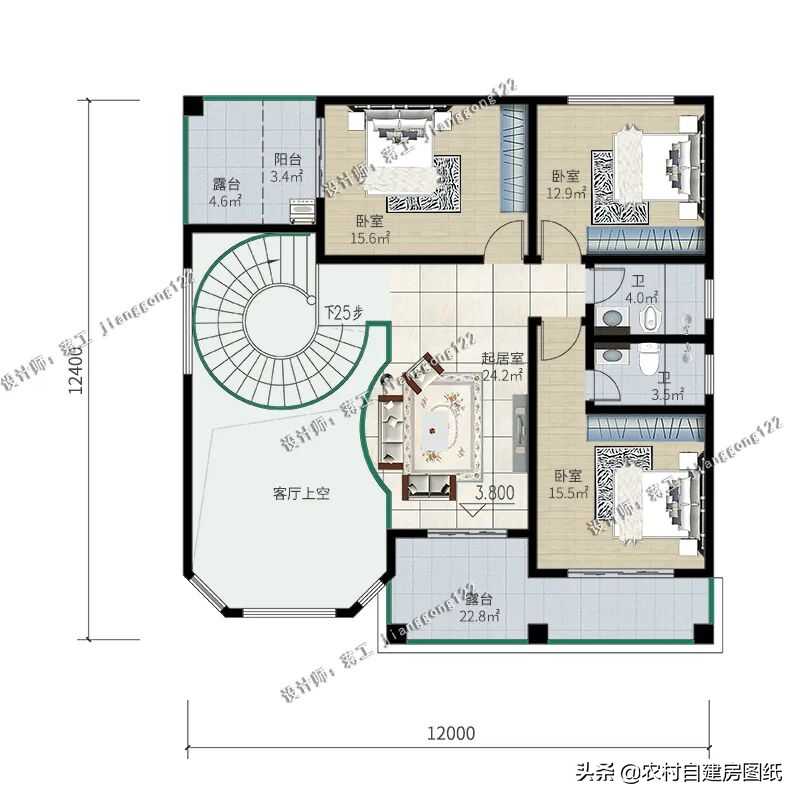 农村二层旋转楼梯别墅大全(农村二层旋转楼梯别墅)