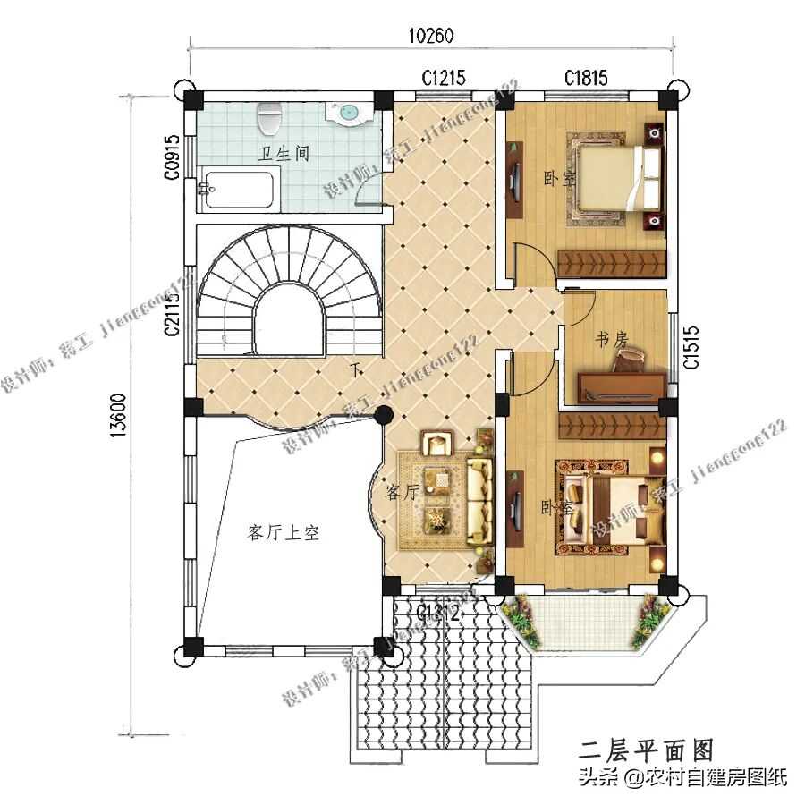 农村二层旋转楼梯别墅大全(农村二层旋转楼梯别墅)