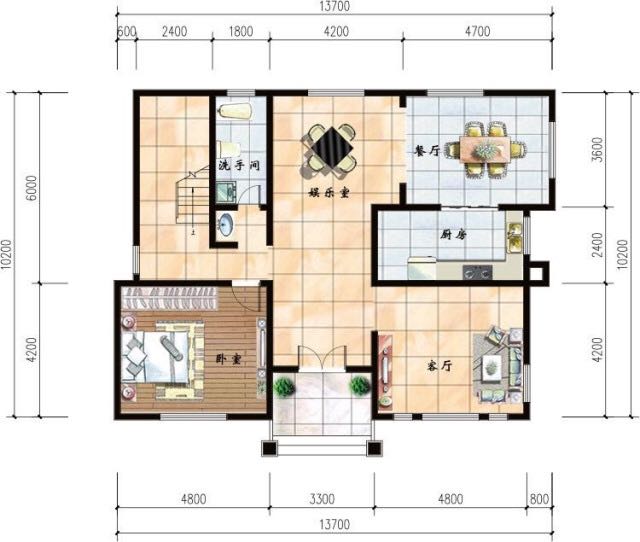 农村10x9m自建房最省钱的图纸(全网农村二层自建房图纸)